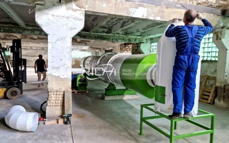 Corn Straw Rotary Dryer in Kazakhstan