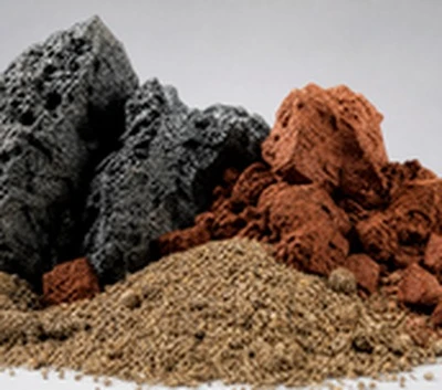 mineral inorganic slag clay sand